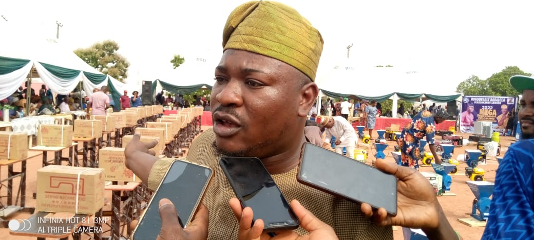 Mega Empowerment: Constituents Smile As Oyo Lawmaker, Olasunkanmi Distributes Motorcycles, Sewing Machines, Freezers, Cash, Other Items