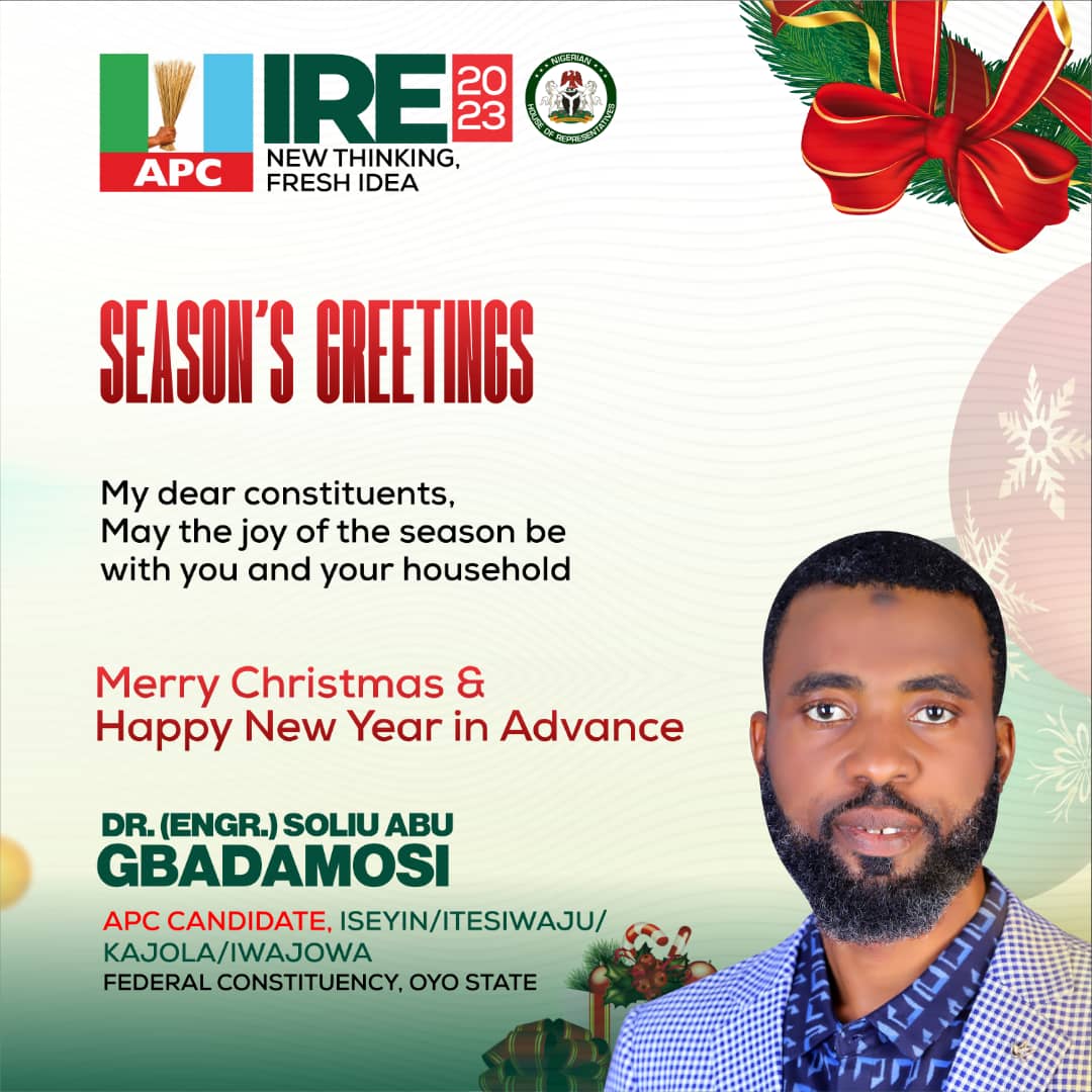 Christmas Celebration: Abu Gbadamosi Cheers Christians, Encourages on True Reflection of Jesus’ Birth