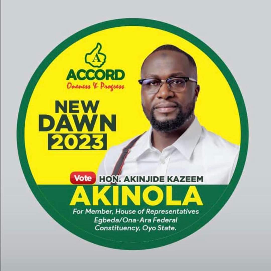 Egbeda/Ona-Ara F/C: Accord Candidate, Akinola Reiterates Commitment To Good Governance