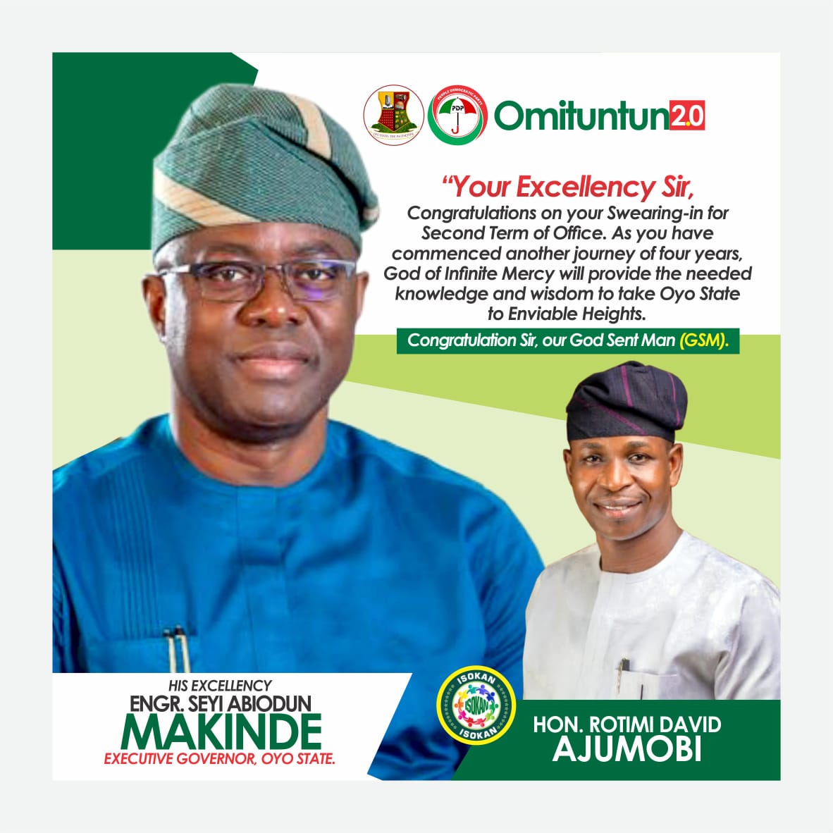 May 29: Rotimi Ajumobi Cheers Makinde, Prays For Knowledge, Wisdom To Attain Excellence