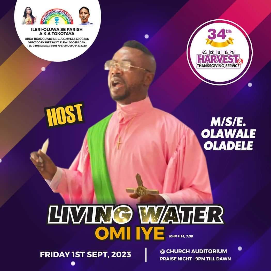 Excitement As Woli Agba, Ajogbajesu, D’Famous, Others Set To Grace CCC Ileri Oluwa Se Parish 34th Harvest Anniversary