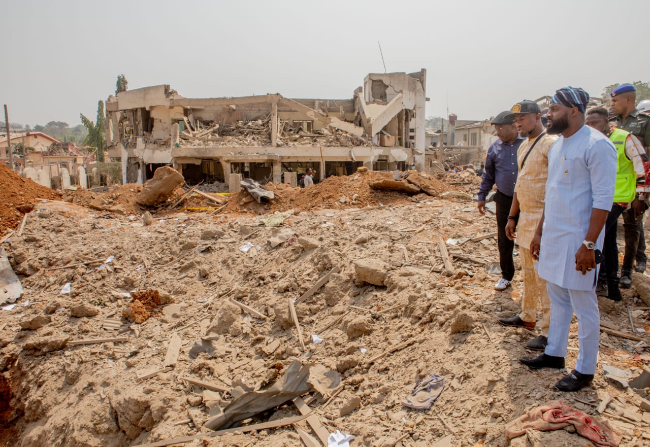 Oyo Speaker, Ogundoyin Visits Scene Of Ibadan Explosion: Pledges Implementation Of Necessary Environmental Laws For Safety