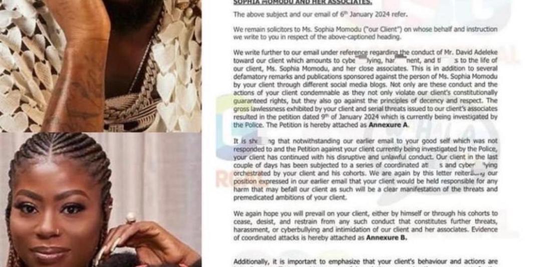 Sophia Momodu, Davido’s Baby Mama Threatens Legal Action Against Lover Over Alleged Cyber-bullying, Harassment