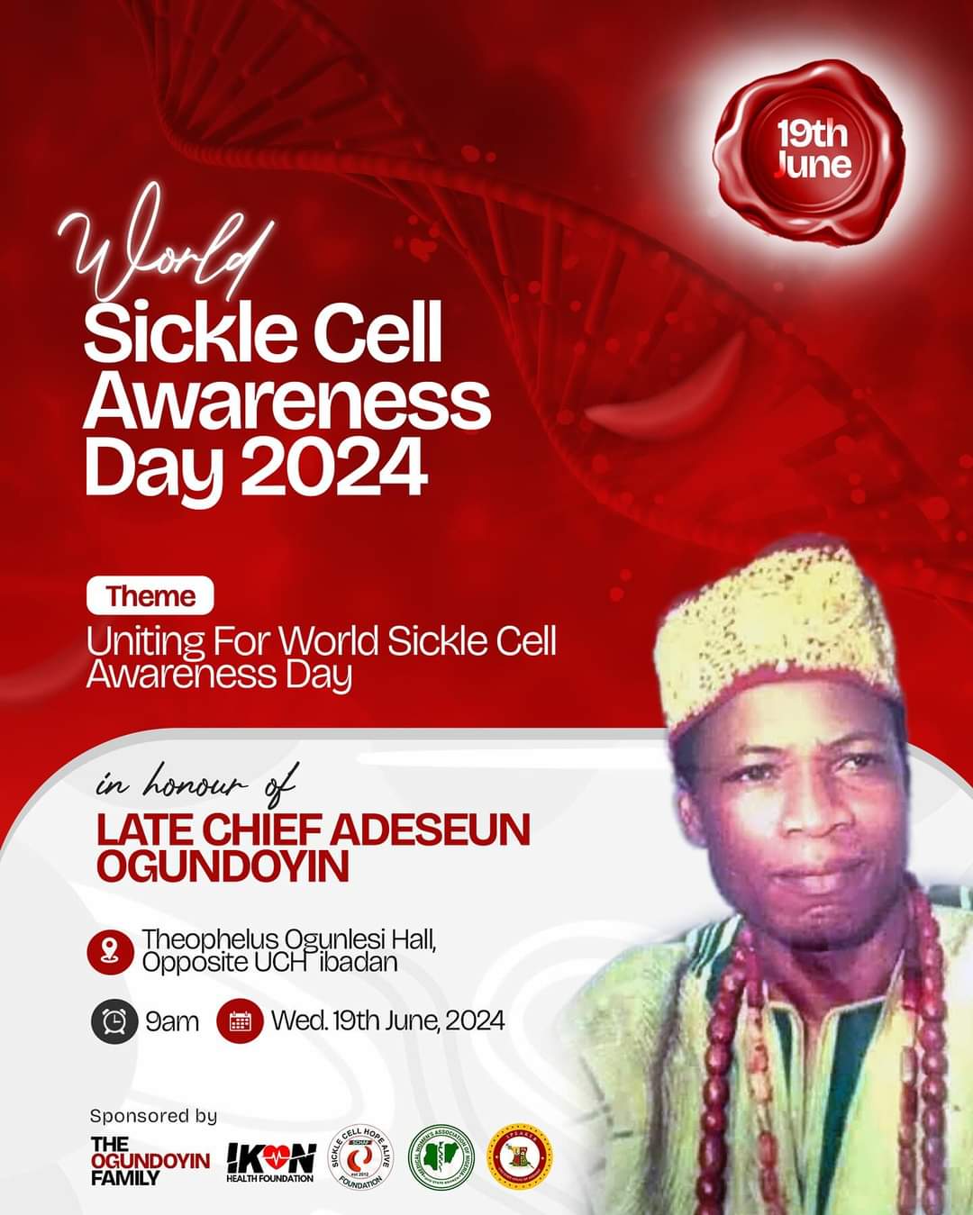 Oyo Speaker, Ogundoyin, To Mark World Sickle Cell Day In Honor Of Late Father