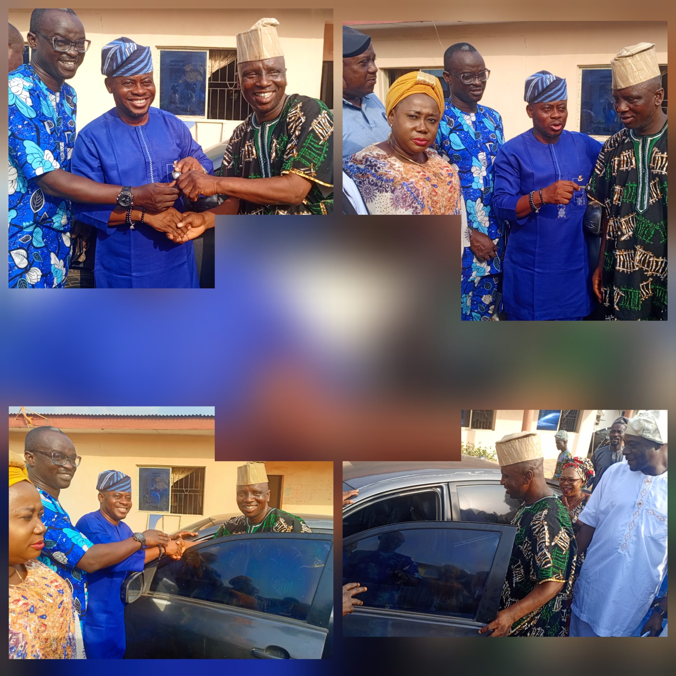 Excitement As Egbeda LG Chairman, Sikiru Sanda Presents Official Car To Leader Of The House
