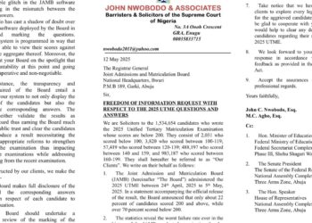 Mass Failure Sparks Controversy: JAMB Faces FOI Request For Exam Transparency