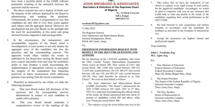 Mass Failure Sparks Controversy: JAMB Faces FOI Request For Exam Transparency