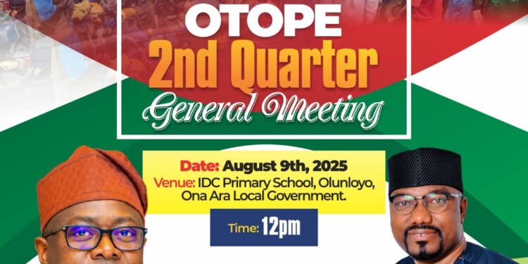 Unity And Progress: OTOPE Political Movement Set To Unveil New Initiative At 2nd Quarter General Meeting