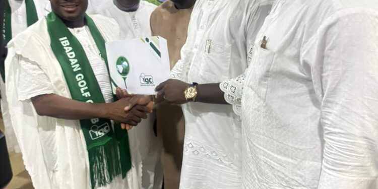 Oyo ALGON Chairman, Amb. Sikiru Sanda Inducted Into Golf Club, Vows To Uphold Core Values