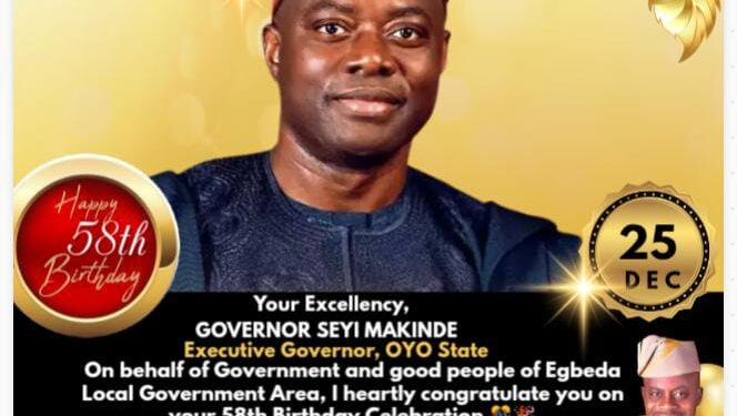 Egbeda LG Chairman, Sanda Oyedele, Congratulates Gov. Makinde On 58 Years Of Transformational Leadership