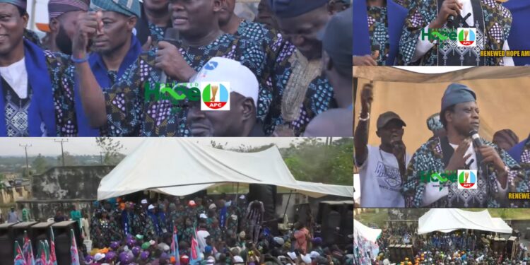 Mammoth Crowd Turns Out As Remi Oseni’s Grassroots Mobilization Leads Charge For APC’s Renewed Hope Ambassadors Rally In Support Of Tinubu’s Re-election