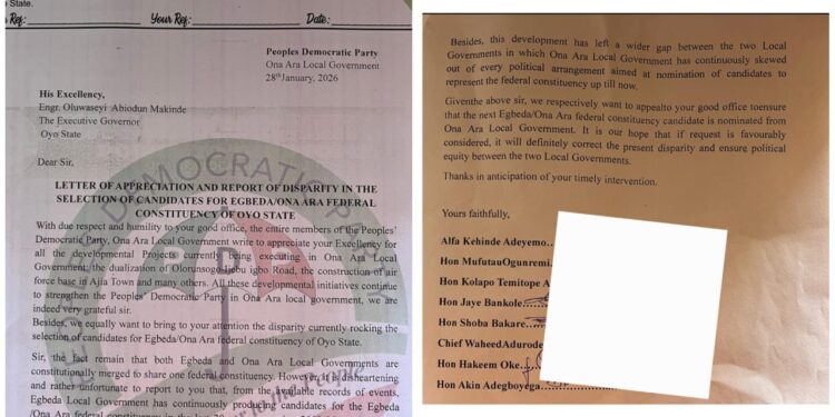 Egbeda/Ona-Ara 2027: PDP Leaders Appeal To Makinde To End Imbalance