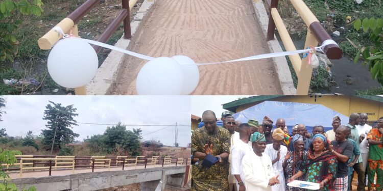Oyo ALGON Chairman, Sanda Sikiru Commissions Pedestrian Bridge, Eases Commuter Worry