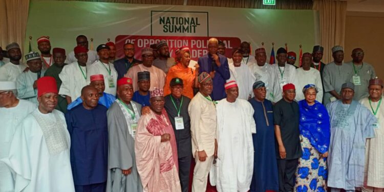 Nat’l Summit: Opposition Parties Vow To Resist APC’s One-Party Plot, Demand INEC Chair’s Removal, Unite Behind Single 2027 Presidential Candidate