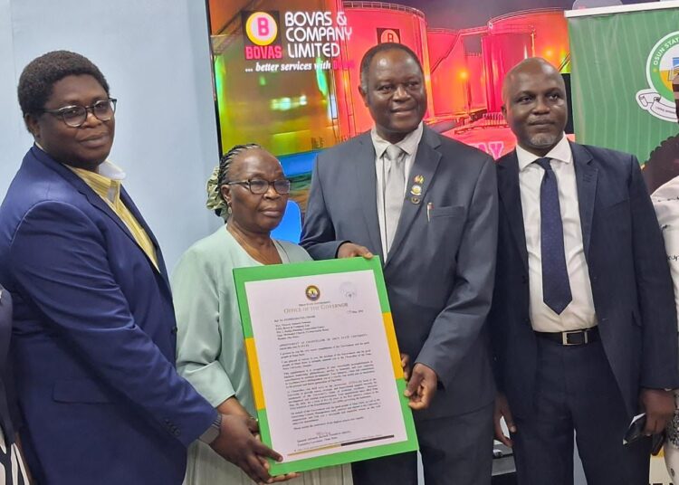 BOVAS Group GMD, Mrs. Victoria Samson Receives Instrument Of Appointment As UNIOSUN Chancellor