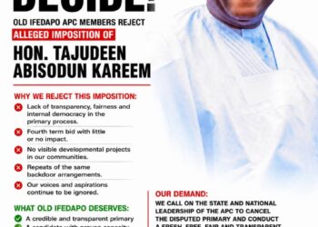 Imposition Outcry: Old Ifedapo APC Rejects Kareem’s Return, Demand Fresh Primary