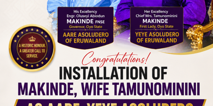 Installation Of Makinde, Wife Tamunominini As Aare, Yeye Asoludero Reinforces Traditional Partnership — Oyo Liaison Office DG, Busari Olayemi