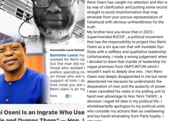 Oyo South 2027: I Cancelled Remi Oseni’s Votes In 2023, Yet He Never Abandoned Me — Bamidele Lawal Proves Lawal Kayode’s Ingratitude Allegation Is Baseless And Malicious